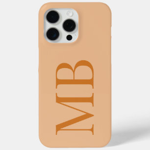Elegant Orange Minimalistisch Initial Monogram Case-Mate iPhone Hülle