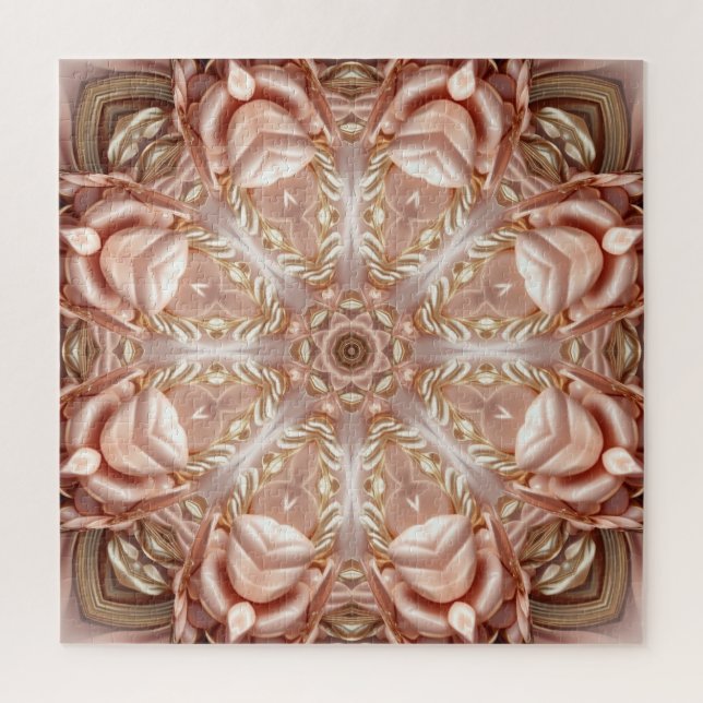 Elegant Orange Peach Floral Jigsaw Puzzle (Vertikal)