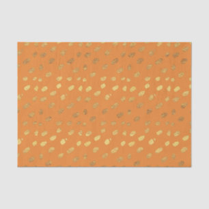 Elegant Orange und Gold Seidenpapier