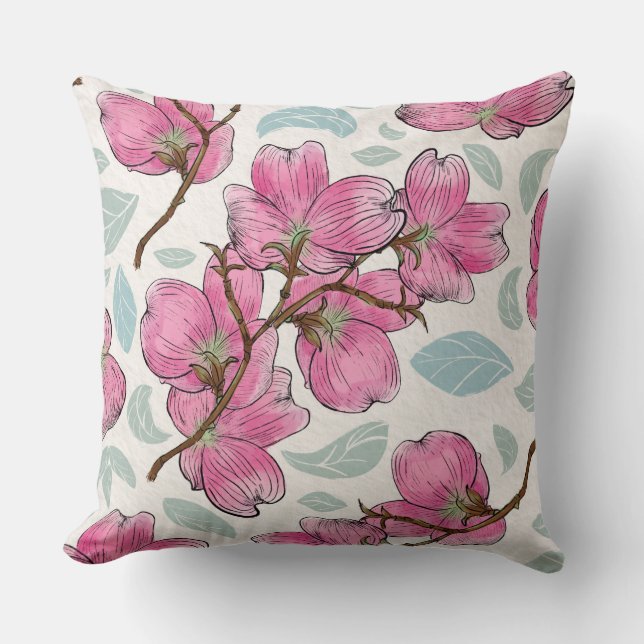 Elegant Orchid Blossom Square Pillow – Luxe Bloom Kissen (Vorderseite)