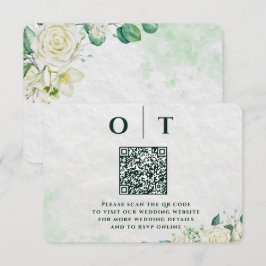 Elegant Organic Modern Wedding Enclosure Card Begleitkarte