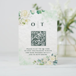 Elegant Organic Modern Wedding Enclosure Card Begleitkarte
