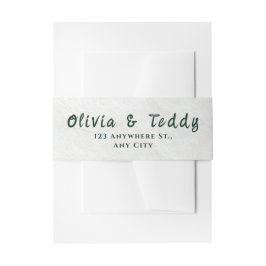 Elegant Organic Modern Wedding Invitation Einladungsbanderole