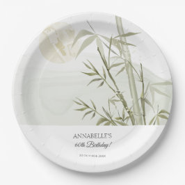 Elegant Oriental Bamboo Crane Geburtstagsparty Pappteller