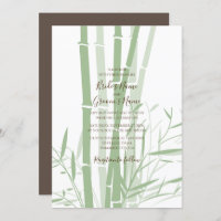 Elegant Oriental Bamboo Einladungen für Hochzeiten