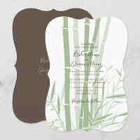 Elegant Oriental Bamboo Einladungen für Hochzeiten