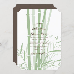 Elegant Oriental Bamboo Einladungen für Hochzeiten