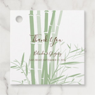 Elegant Oriental Bamboo Wedding Gift Geschenkanhänger