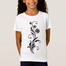 Elegant Ornamental Floral Flower Art T-Shirt