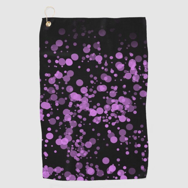 Elegant Paint Splattered Lila Confetti Golfhandtuch (Vorderseite)
