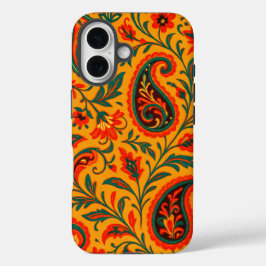Elegant Paisley Floral Pattern iPhone 16 Hülle