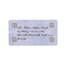 Elegant Pale Blue Vintage Wedding Address Labels