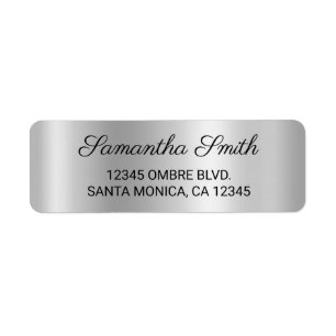 Elegant Pale Silver Gray Ombre Foil