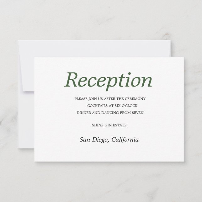 Elegant Palm Tree Chic Wedding RSVP (Vorderseite)