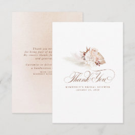 Elegant Pampas Grass Light Floral Vielen Dank Dankeskarte