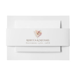 Elegant Pampas Grass Wildblume Boho Wedding Einladungsbanderole