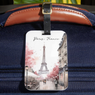 Elegant Paris Frankreich Eiffel Tower Painting Gepäckanhänger