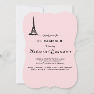 Elegant Paris Theme Bridal Dusche Einladung