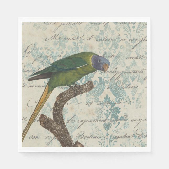 Elegant Parrot Serviette (Vorderseite)