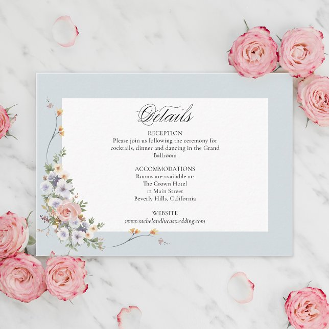 Elegant Pastel Boho Floral Calligraphy Begleitkarte (Von Creator hochgeladen)