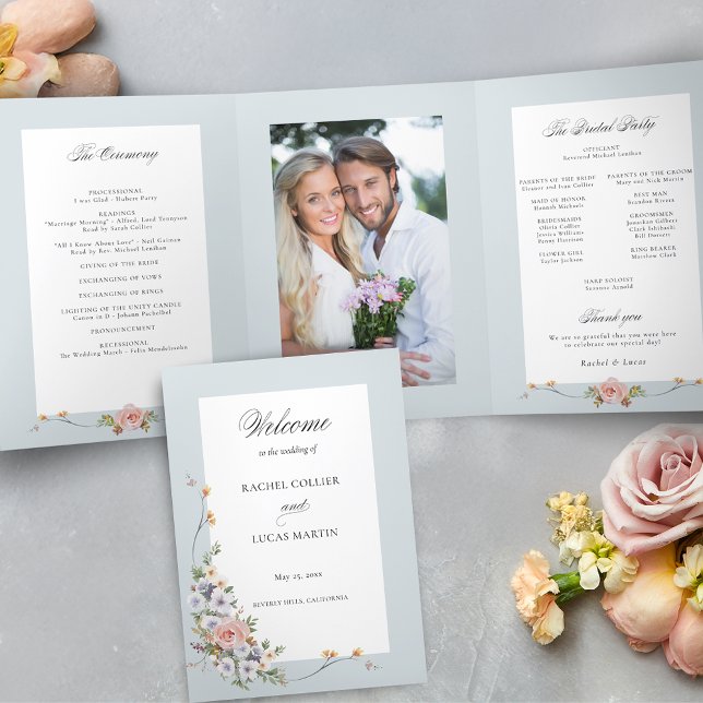 Elegant Pastel Boho Programm für Blumenkalligraphi (Von Creator hochgeladen)