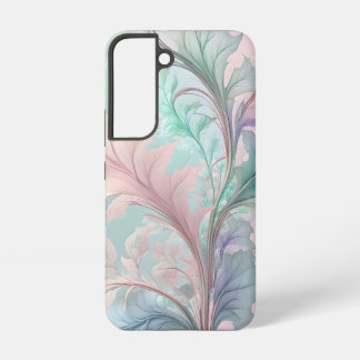 Elegant Pastel Botanical Art – Soft Leaf Design in Samsung Galaxy Hülle