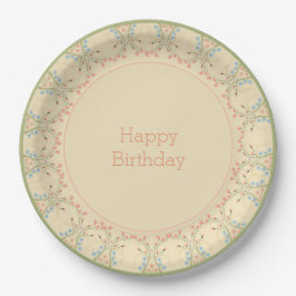 Elegant Pastel Floral Pappteller