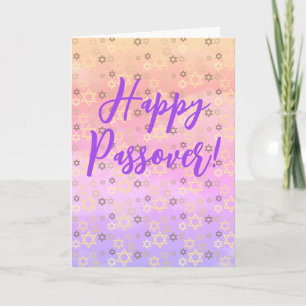 Elegant Pastel Jewish Passover Star von David Karte