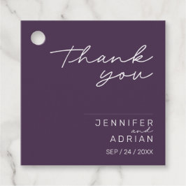 Elegant Pastel Minimal Lila Vielen Dank für Ihre H Geschenkanhänger