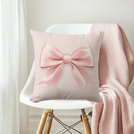 Elegant Pastel Pink Bow Kissen