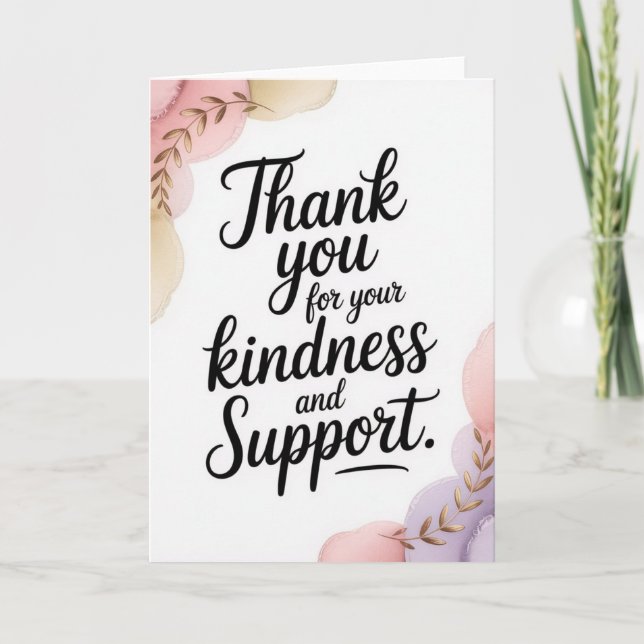 Elegant Pastel Thank You Card for Female Coworker Karte (Vorderseite)