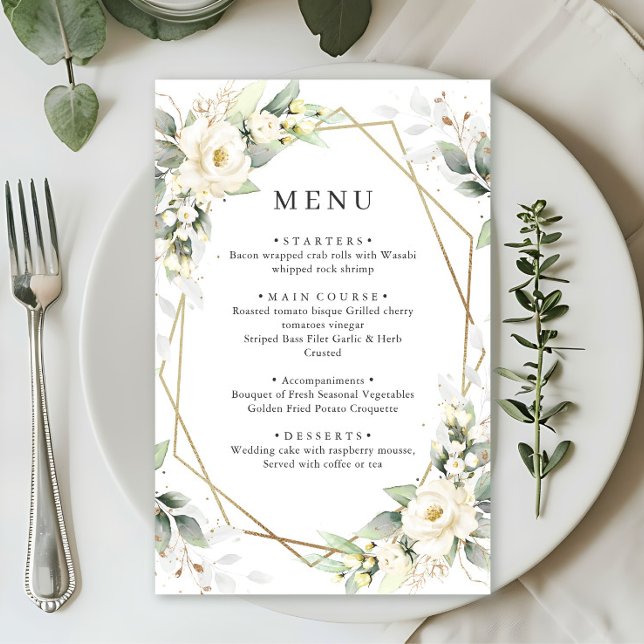 Elegant Pastel White Roses Eucalyptus Wedding (Von Creator hochgeladen)