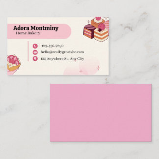 Elegant Pastry Chef Business Card – Custom Contact Visitenkarte