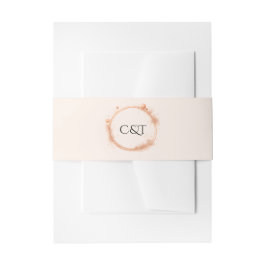 Elegant Peach Sparkle Wedding Script Calligraphy Einladungsbanderole