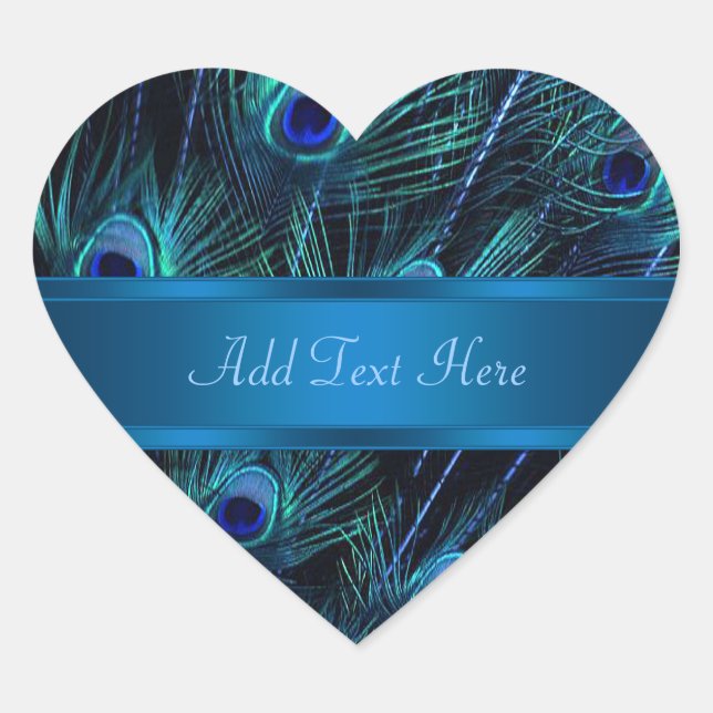 Elegant Peacock Blue Peacock Stickers (Vorderseite)