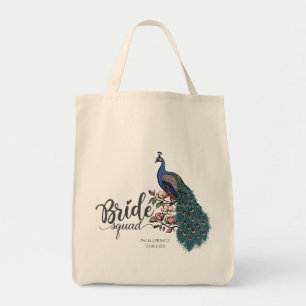 Elegant Peacock Bride Squad Tragetasche