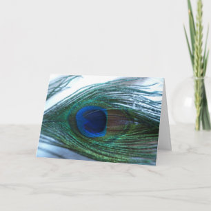 Elegant Peacock Feather Karte