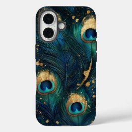 Elegant Peacock Feather Luxe Phone Case