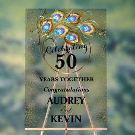 Elegant Peacock Feathers 50 Jahre alt Acrylschild