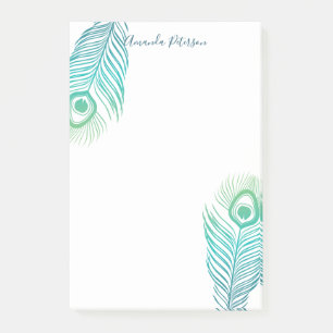 Elegant Peacock Feathers Post-it Notes Post-it Klebezettel