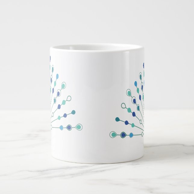 Elegant Peacock Silhouette Jumbo-Tasse (Vorderseite)
