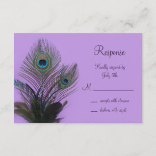 Elegant Peacock UAWG (lila) RSVP Karte