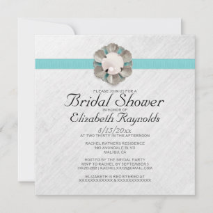 Elegant Pearl Bridal Shower Invitations Einladung