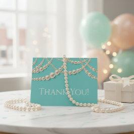 Elegant Pearl Dankeschön Card Dankeskarte