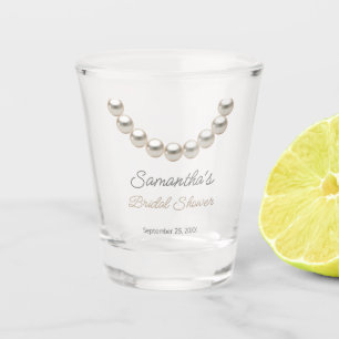 Elegant Pearl Necklace Brautparty Schnapsglas
