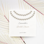 Elegant Pearl Necklace Brautparty Serviette<br><div class="desc">Elegantes Silver Pearl Necklace Brautparty Napkins . Es ist sehr einfach,  mit Ihren persönlichen Daten zu personalisieren. Matching-Elemente verfügbar.</div>