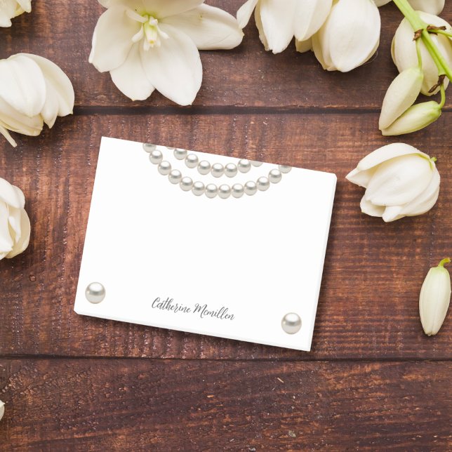 Elegant Pearl Necklace Post-it Klebezettel (Von Creator hochgeladen)
