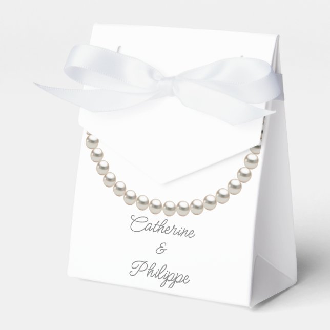 Elegant Pearl Wedding Geschenkschachtel (Vorderseite)
