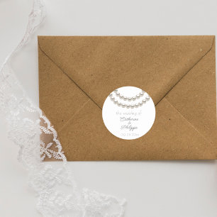 Elegant Pearl Wedding Sticker