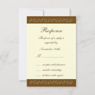 Elegant Pearls auf Elfenbein RSVP Karte